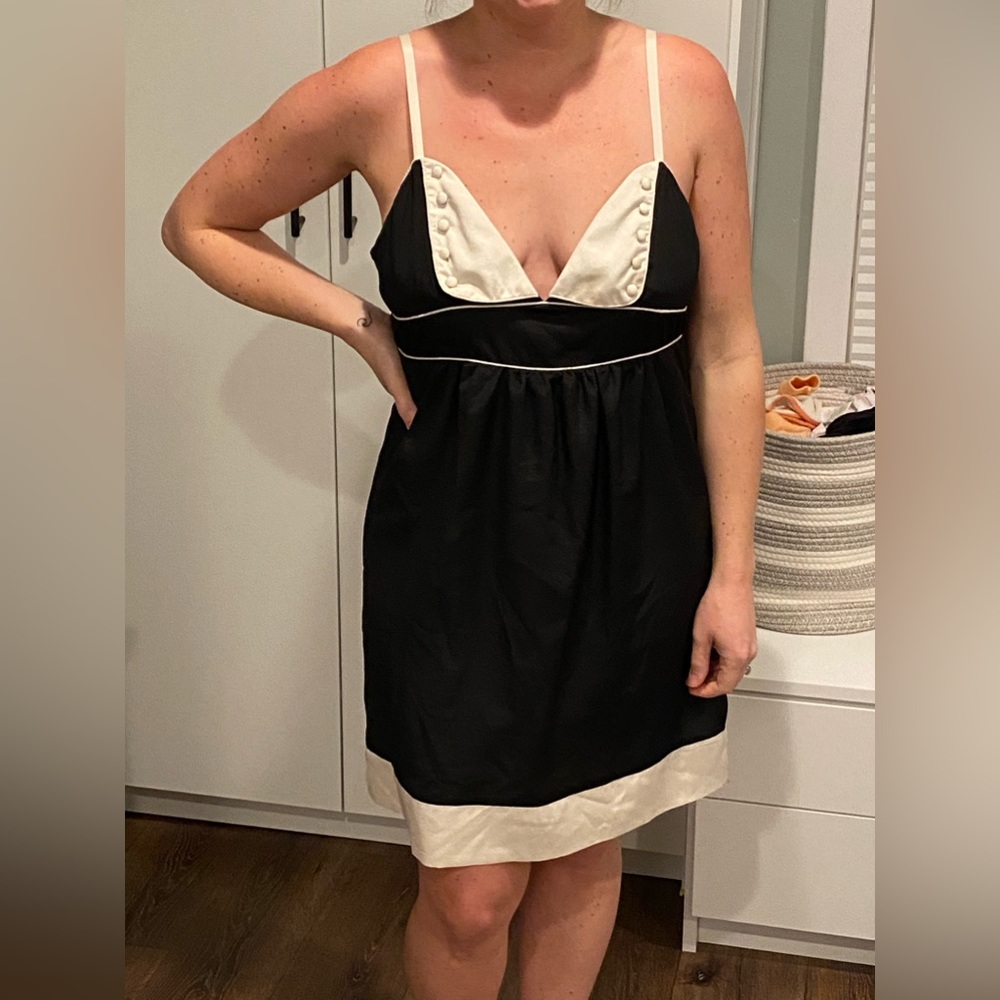 Mink Pink black and ivory dress size small